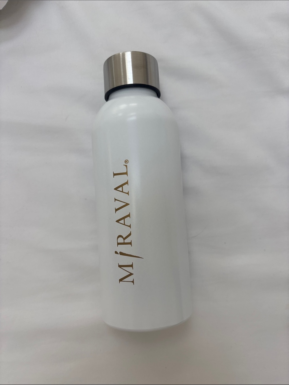 Miraval White Stainless Steel Water Bottle - White